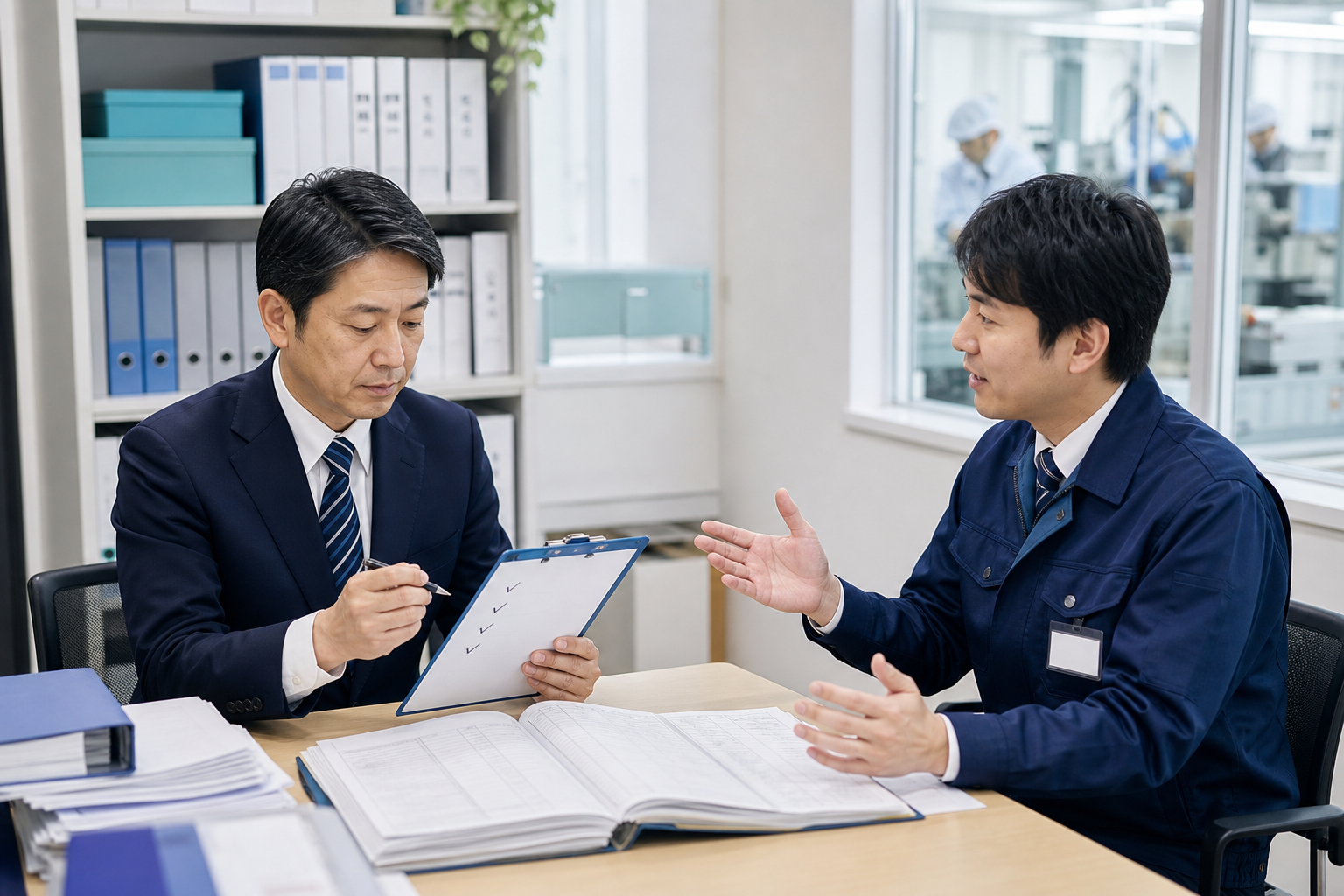 監理支援機関の帳簿や設備を確認する外部監査人
