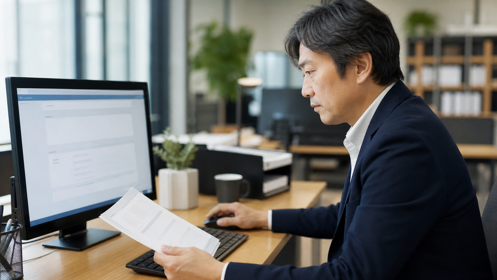 在留資格認定証明書交付申請に結核非発病証明書を添付する企業担当者