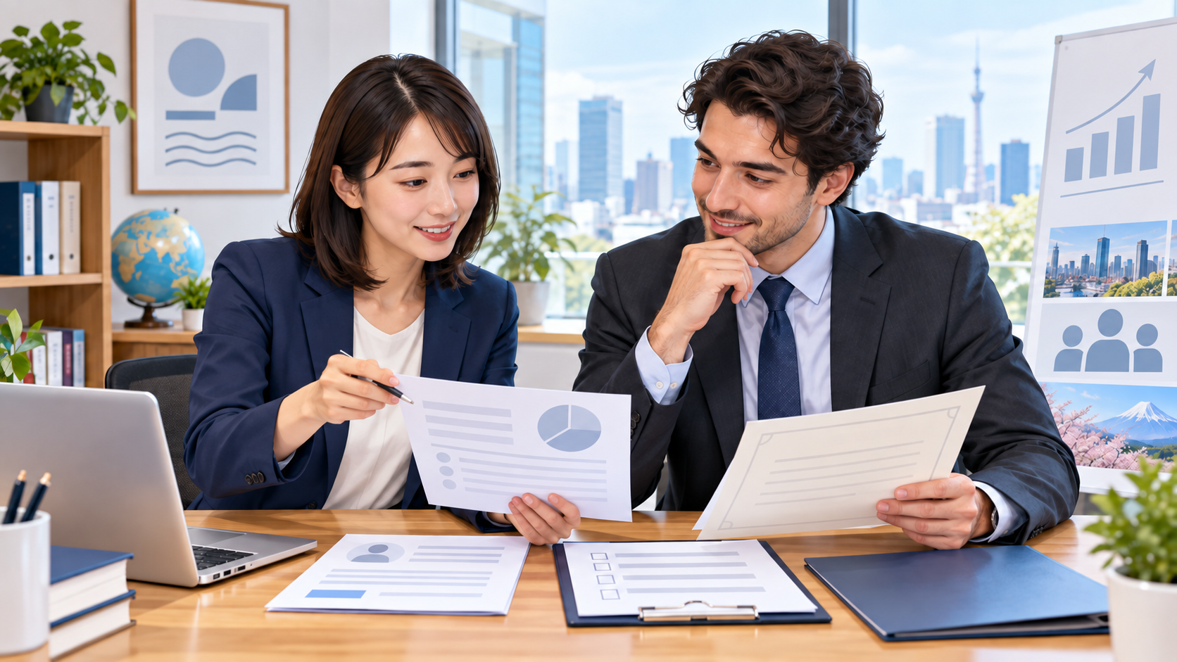 技術・人文知識・国際業務で外国人専門人材を採用する企業のイメージ