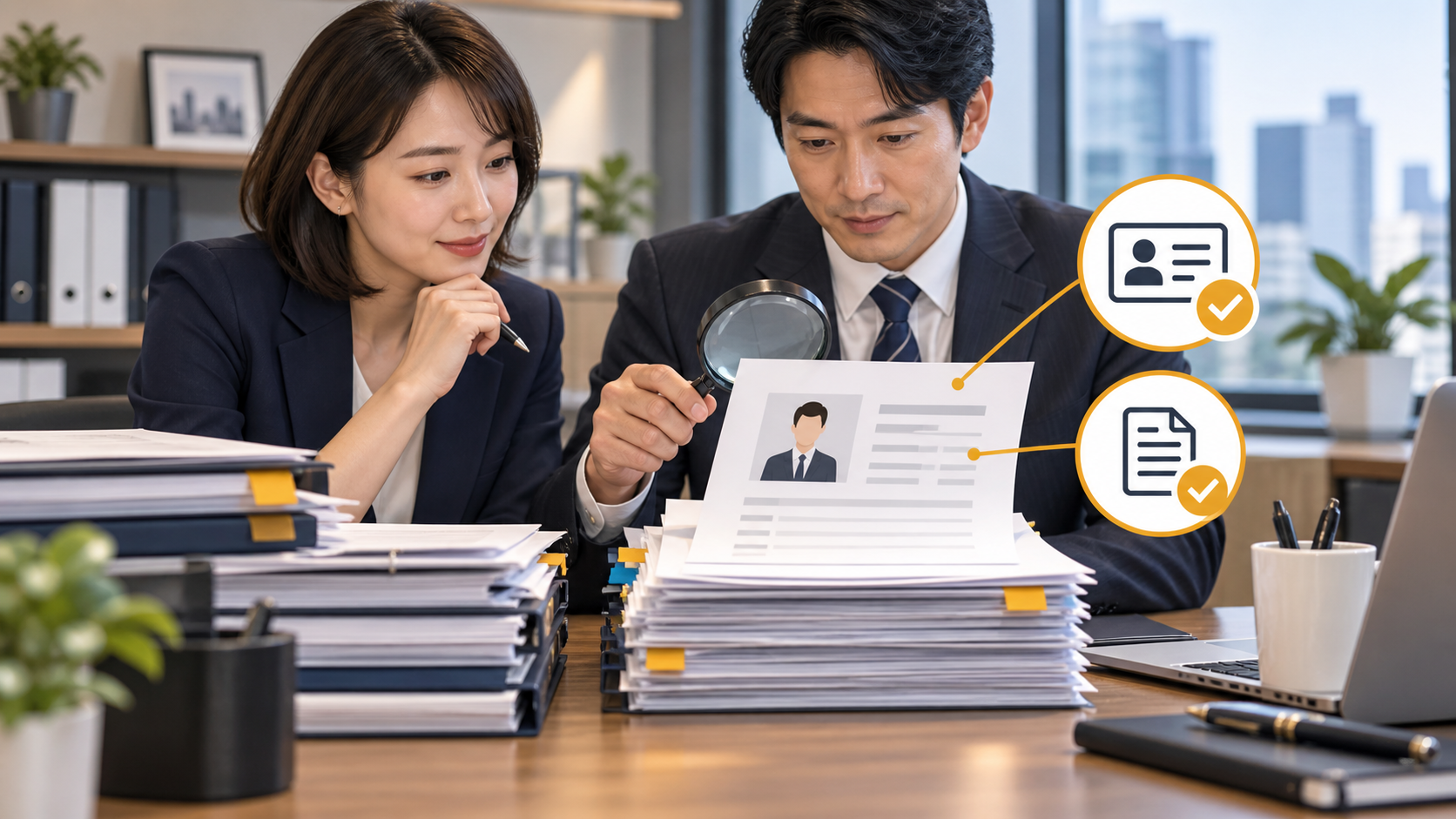 カテゴリー3・4企業が追加の代表者申告書を確認するイメージ