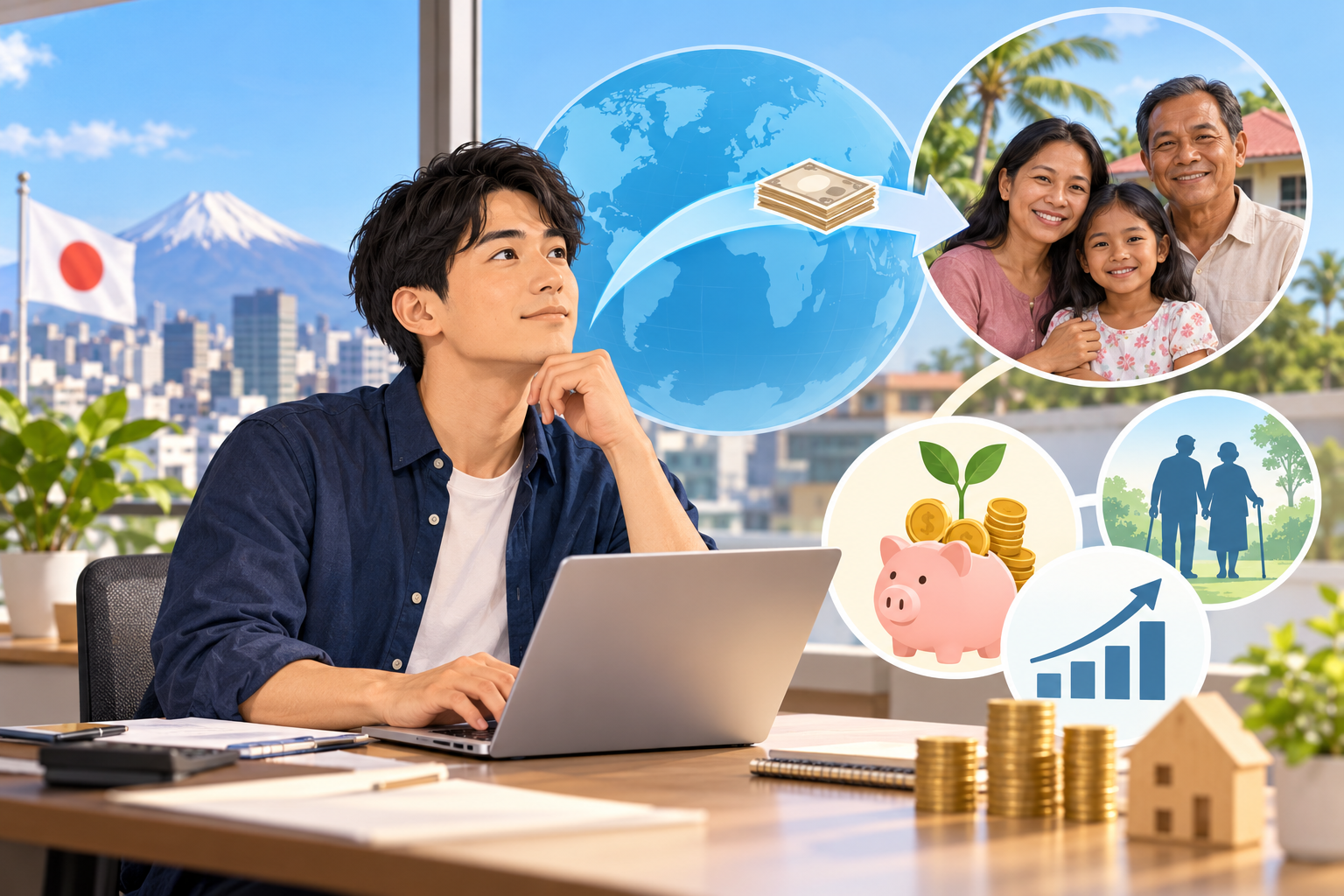 海外扶養親族と将来の年金・資産を整理する永住申請者